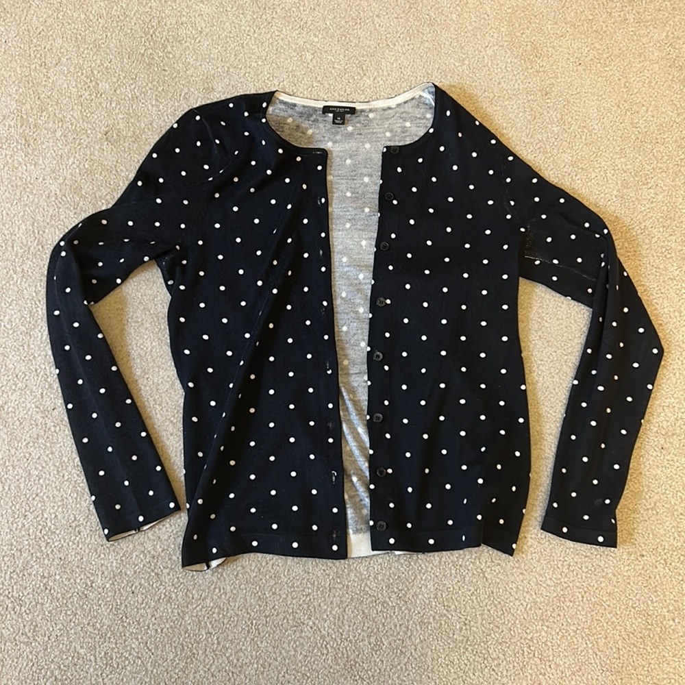 Ann Taylor polka dot cardigan